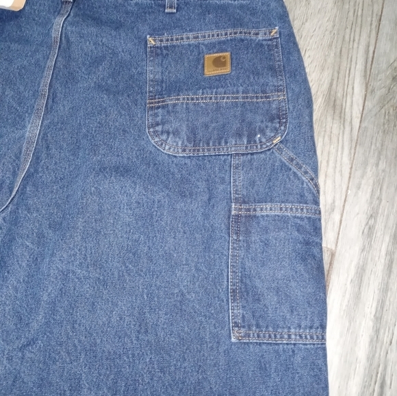 Carhartt Blains Loose Original Fit Work Dungarees Denim Jeans 44x30 New w tags - Picture 4 of 8